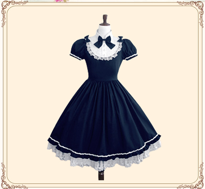 taobao agent Summer retro Japanese lace short sleeve dress for princess, Lolita style, lace dress