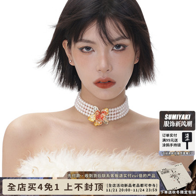 taobao agent Inkjet three dimensional necklace, choker, flowered