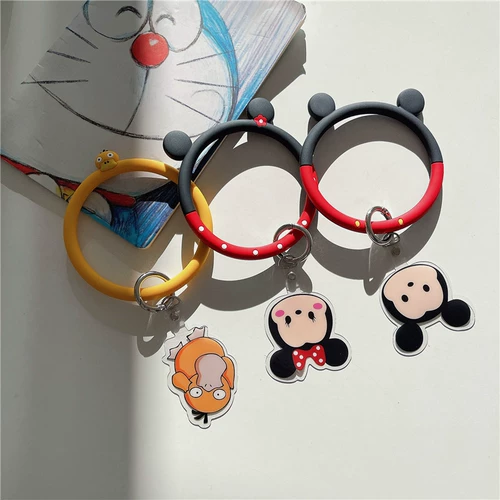 Брендовый силиконовый мультяшный браслет, защитный брелок, подвеска, наушники, комплект, портативные аксессуары, «сделай сам»