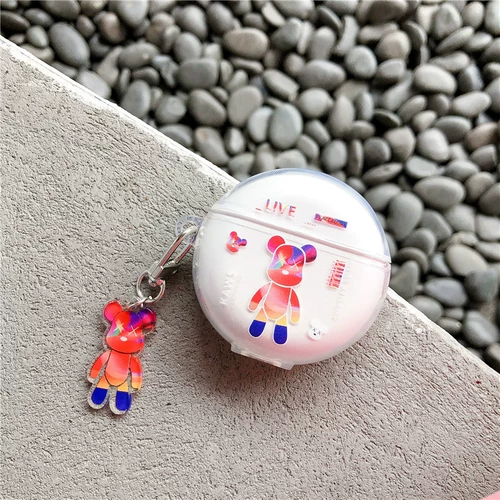 Huawei, мультяшный совместимый защитный чехол, беспроводные прозрачные милые наушники с зарядкой, bluetooth