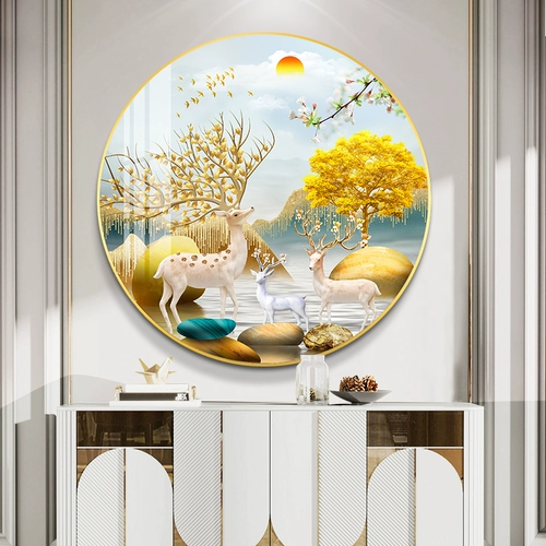 Живорная живопись с алмазом Zhaocai Elk 2023 Новая полная алмазная гостиная подъезда ручные