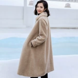 Бархатная зимняя длинная куртка, коллекция 2021, средней длины