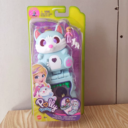 Подлинная Meitai Polly Pocket Mini Polly Flip Surprise Box Panda Panda Казначейство Арктическая лиса GTM56