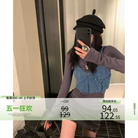 区区欧阳 Трикотажный зимний приталенный базовый приятный телу лонгслив с круглым воротником, коллекция 2023