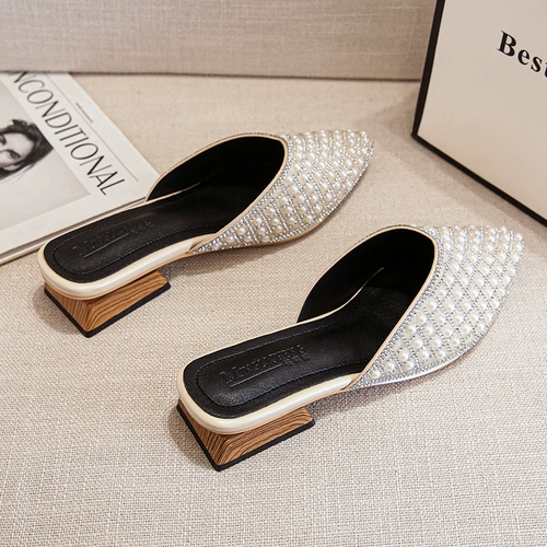 Тапочки, обувь, сетчатые летние туфли, слайдеры с заостренным носом, коллекция 2023, популярно в интернете