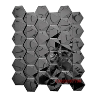 Черное зеркало Трехмерное треугольное поверхность высокая и низкая поверхность