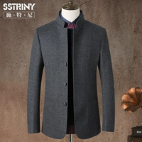 Демисезонное шерстяное пальто, шерстяная куртка для отдыха, китайский стиль