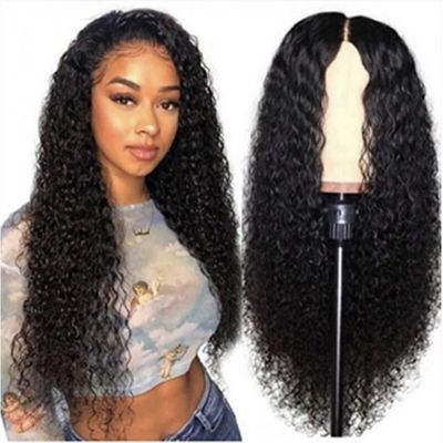 taobao agent The whole wig ladies cos European and American fashion black tube tube tubes small curls in small curly hair full set 65cm