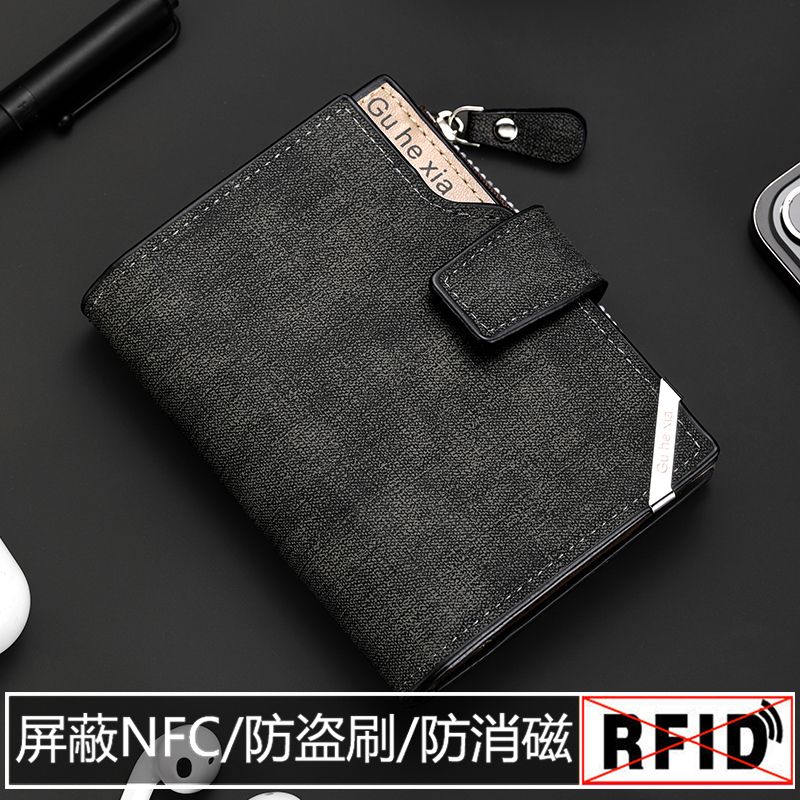 Black, multiple card slots and large capacity★Upgraded anti-theft brush