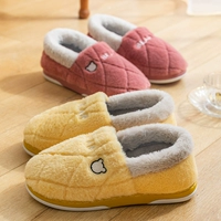 Зимние милые нескользящие тапочки, зимняя удобная обувь в помещении на платформе для беременных, осенние