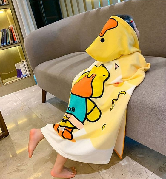 B.Duck, японское банное полотенце для ванны, хлопковый быстросохнущий плащ, банный халат для игр в воде, хорошо впитывает воду