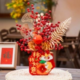 Украшение новогоднего 2024 красных фруктов Fortune Frut Fruit Bullet Moving в новую гостиную, чтобы организовать новогоднее украшение