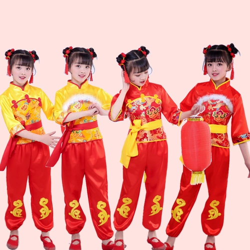 Детский китайский этнический праздничнный костюм, фонарь, этнический стиль