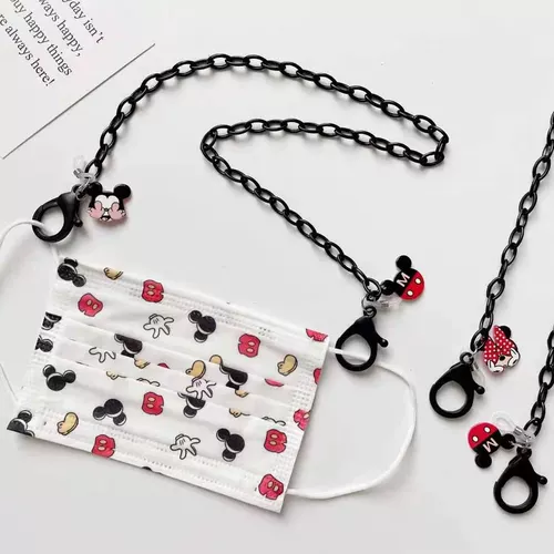 Медицинская маска, милая защитная мультяшная цепь, акриловые солнцезащитные очки, ремешок