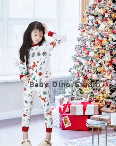 Spot Baby Dino Custom Model Men and Girls Two -Color Snowman Рождественская елка напечатано домашнее обслуживание