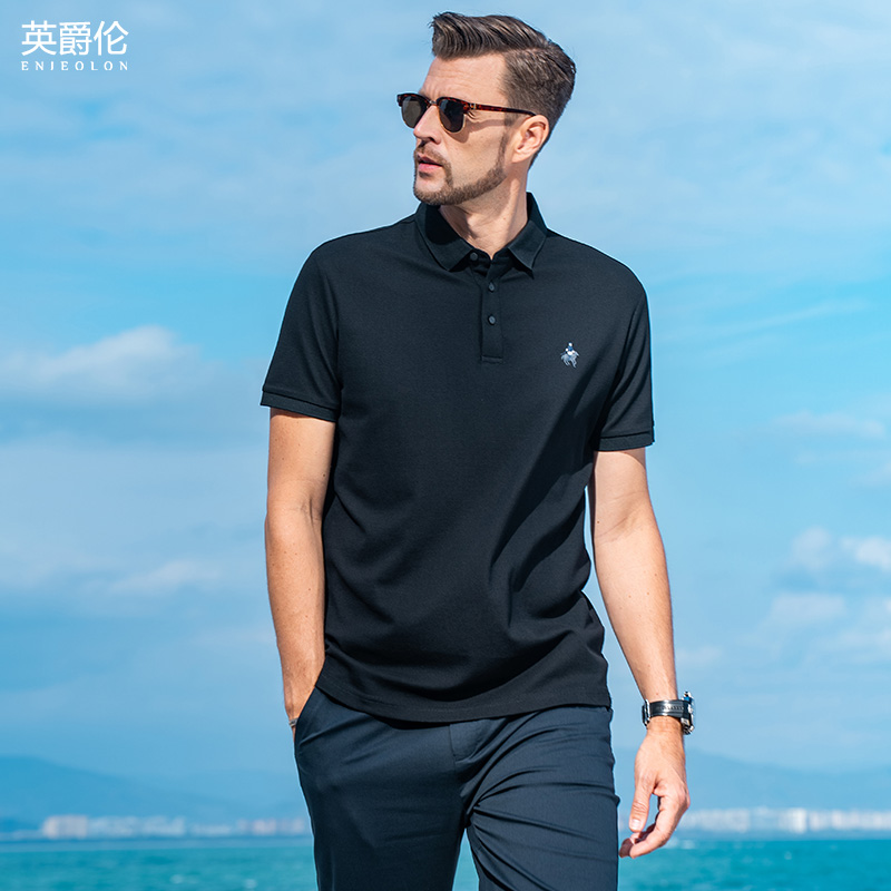 Black [Mesh mercerized pique cotton]