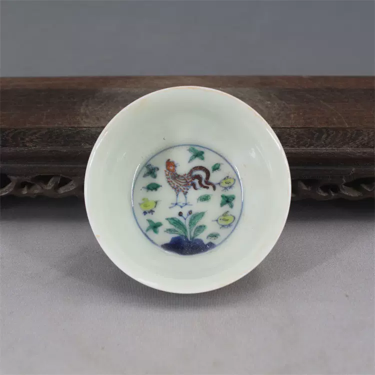 大清御膳房红釉杯古董古玩单色釉茶器金钟杯仿古瓷器摆件收藏-Taobao