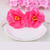 Розовое красное (персиковое цветок) Большое ушное кольцо