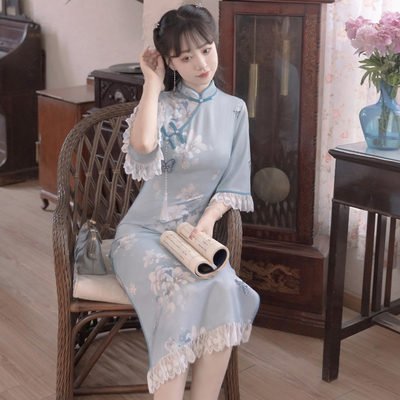 taobao agent Genuine retro cheongsam, fitted, with embroidery