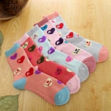 Шерстяное флисовое удерживающее тепло полотенце, зимние кашемировые носки, увеличенная толщина, средней длины