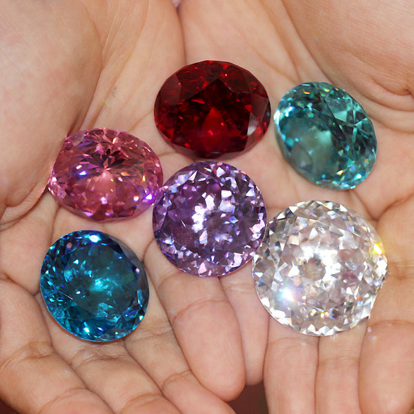 Васильковый бриллиантовый драгоценный камень, 25mm