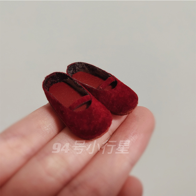 taobao agent [New product] Xiaobu Blythe red velvet baby shoes OB22OB24 Barbara