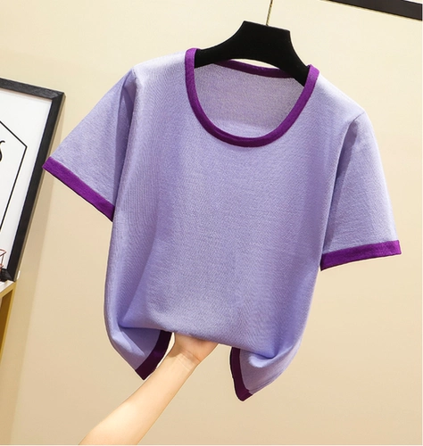 Брендовая летняя короткая футболка с коротким рукавом, высокая талия