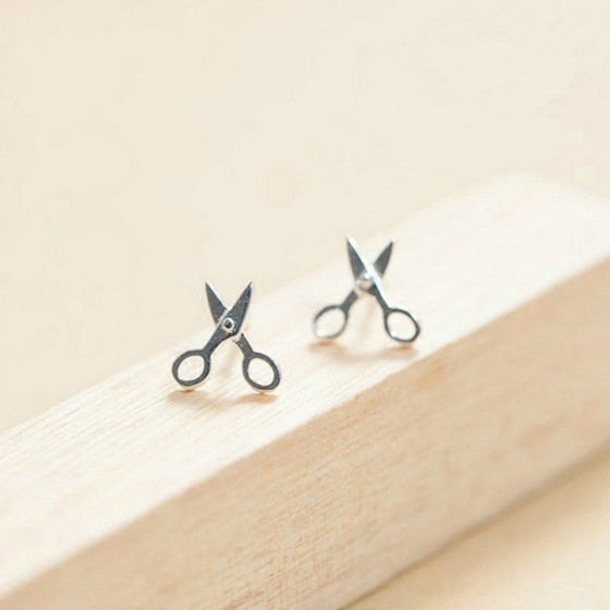 Simple And Versatile S925 Sterling Silver Jewelry Lovely Creative Personality Small Scissors Earrings Women's Earrings Earrings Earrings