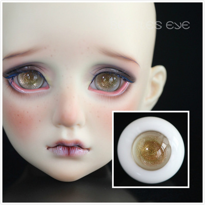 taobao agent [Special offer clearance] BJD/SD handmade glass-eye bead tea golden iris golden sand pupil BQ-03N