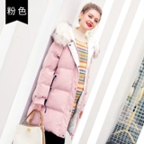 Пуховик для беременных, демисезонная куртка, длинное зимнее термобелье с пухом, средней длины, увеличенная толщина, в корейском стиле