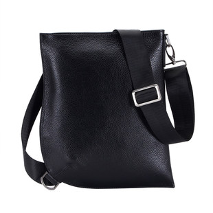 Leather bag strap one shoulder, fashionable chest bag for leisure, cowhide, genuine leather, Korean style