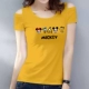 Mùa hè trễ vai từ bi áo thun ngắn tay của phụ nữ trượt vai mỏng trên đầu phim hoạt hình Phiên bản Hàn Quốc của chiếc áo sơ mi dưới cùng một cổ áo hoang dã T - Áo phông