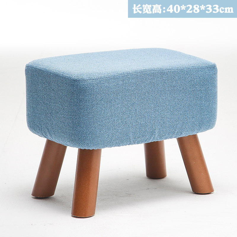 small stool solid wood heightened leather stool square stool creative fashion shoe changing stool fashion fabric sofa low stool bench footstool