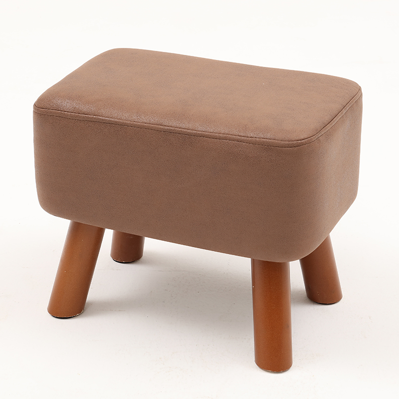 small stool solid wood heightened leather stool square stool creative fashion shoe changing stool fashion fabric sofa low stool bench footstool