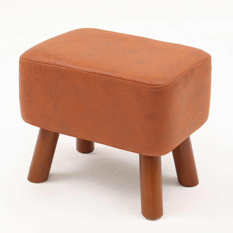 small stool solid wood heightened leather stool square stool creative fashion shoe changing stool fashion fabric sofa low stool bench footstool