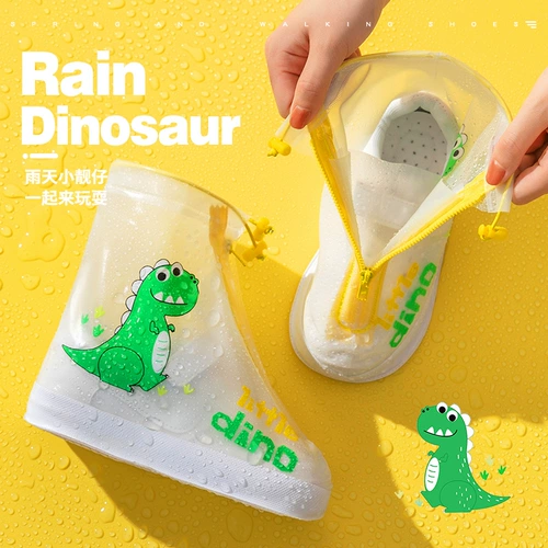 Дождевик, водонепроницаемые детские мультяшные переносные комфортные бахилы из ПВХ, средней длины