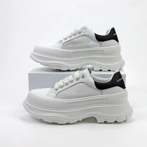 Дышащая летняя универсальная белая обувь, кроссовки на платформе, осенняя