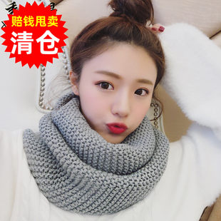 Spring summer colored woolen universal knitted warm scarf for elementary school students, Korean style