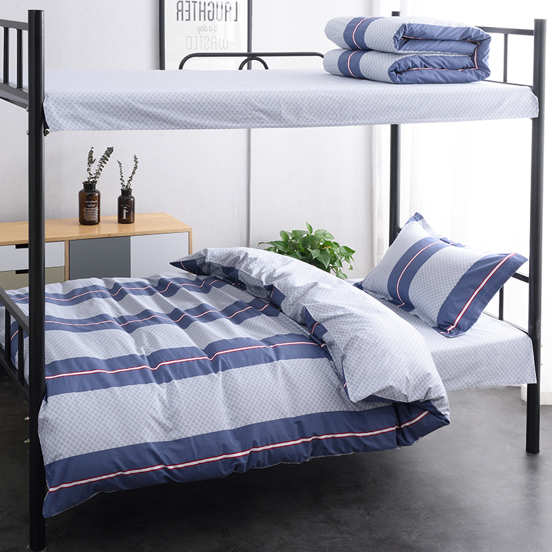 college students' dormitory bedding three piece set of pure cotton quilt set 0.9m bed single set of quilt set