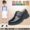 W9681 round toe Velcro student leather shoes