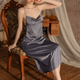 Сексуальная пижама, летняя юбка, длинное элегантное металлическое платье, эффект подтяжки, с открытой спиной, красивая спина