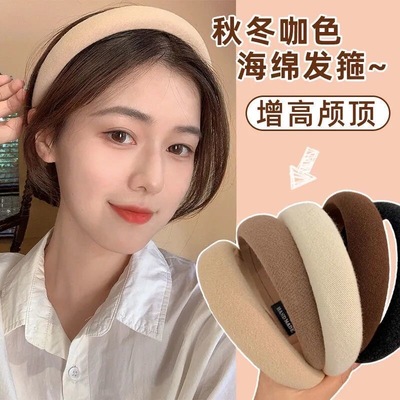 taobao agent Demi-season retro sponge hairpins, headband, hair accessory, internet celebrity