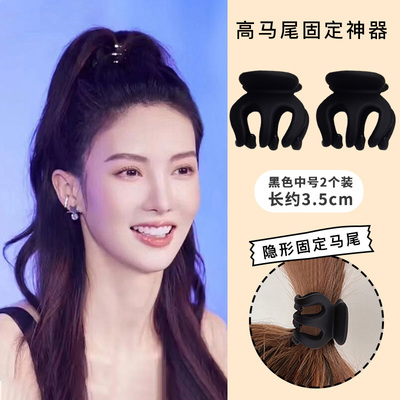 taobao agent Fruits black grabbing hair decoration female new high ponytail fixing artifact hair grabbing hair clip clip clip clip