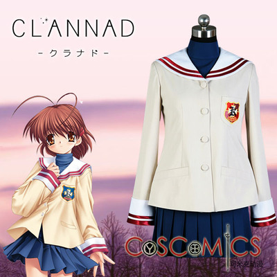 taobao agent [Kemick Anime] Cosplay/Clannad/Kwai Saka University Women's Uniforms Gotheka Fujima Apricot