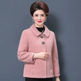 Осенняя короткая бархатная шерстяная куртка для матери, в западном стиле, коллекция 2021, для среднего возраста