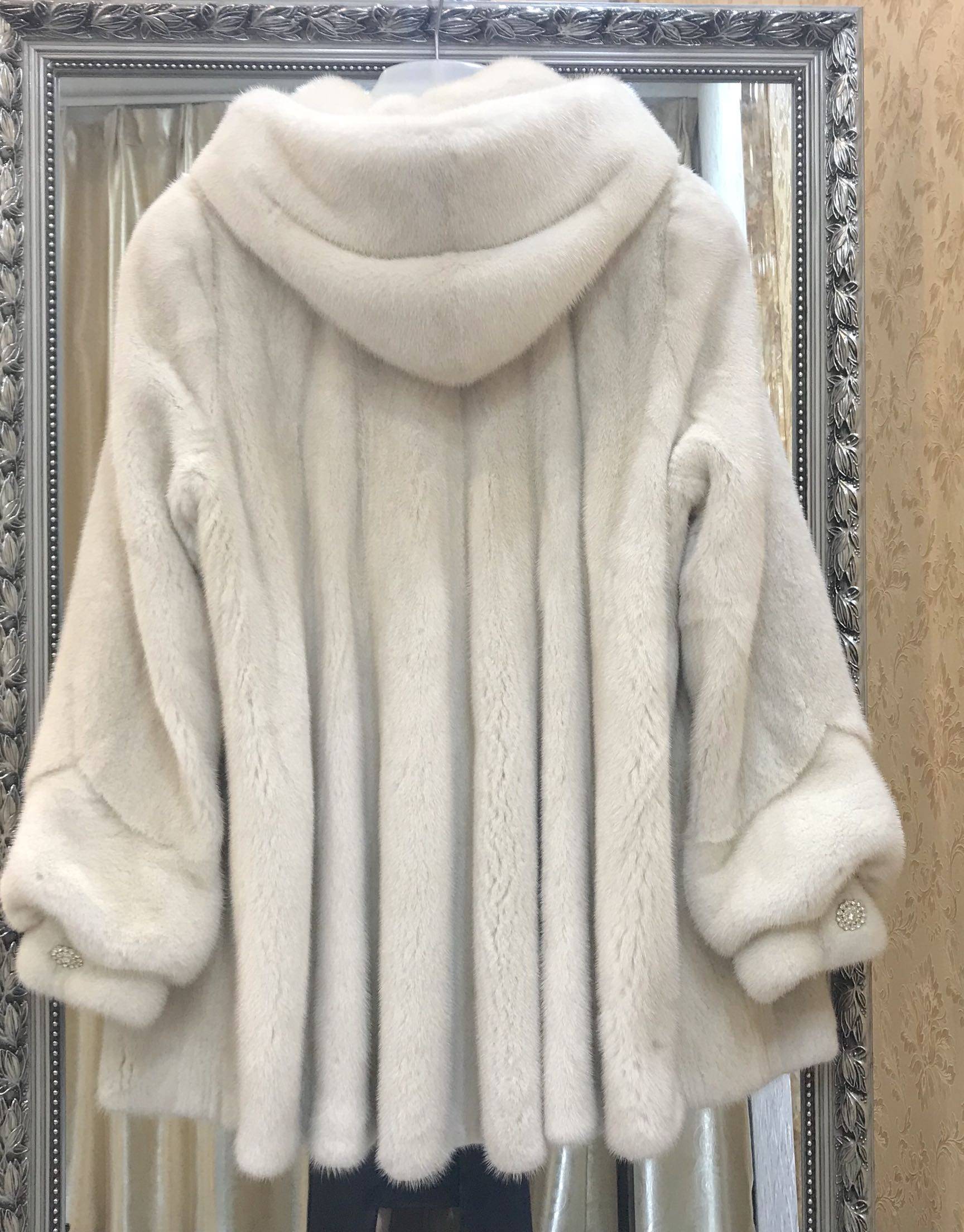 2018新款進口皇冠級天鵝絨貂皮大衣女整貂水貂毛皮草外套中長款冬