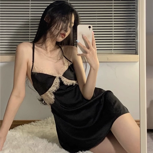 Сексуальная пижама, шелковая тонкая кружевная летняя юбка, нижнее белье для влюбленных, изысканный стиль, большой размер, эффект подтяжки