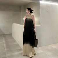 Ретро расширенное платье без рукавов без рукавов, юбка, 2023, изысканный стиль, китайский стиль, в западном стиле