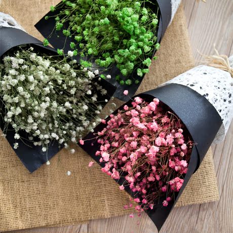 毕业季粉蓝紫色满天星干花永生花礼盒情人节生日礼物客厅装饰