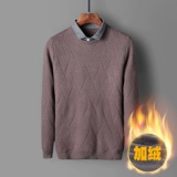 Комплект, трендовый демисезонный осенний свитер, мужская флисовая трикотажная рубашка, лонгслив, увеличенная толщина